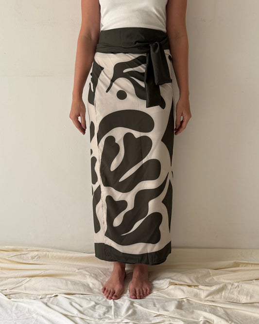 SALE - Sarong Coral Verde - Invertido