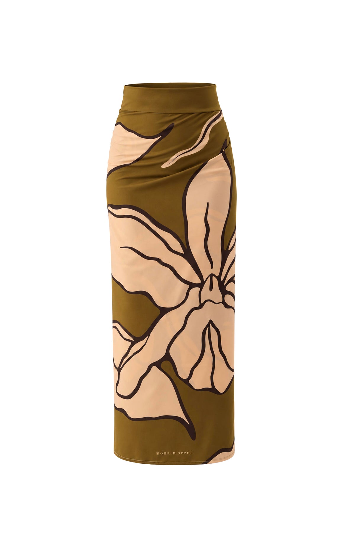 Sarong Orquídeas Verde Oliva